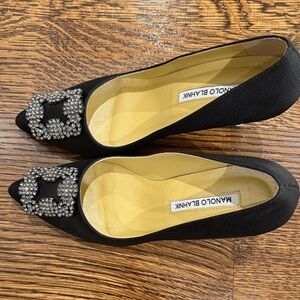 Manolo Blahnik Black Heels with Embellishments